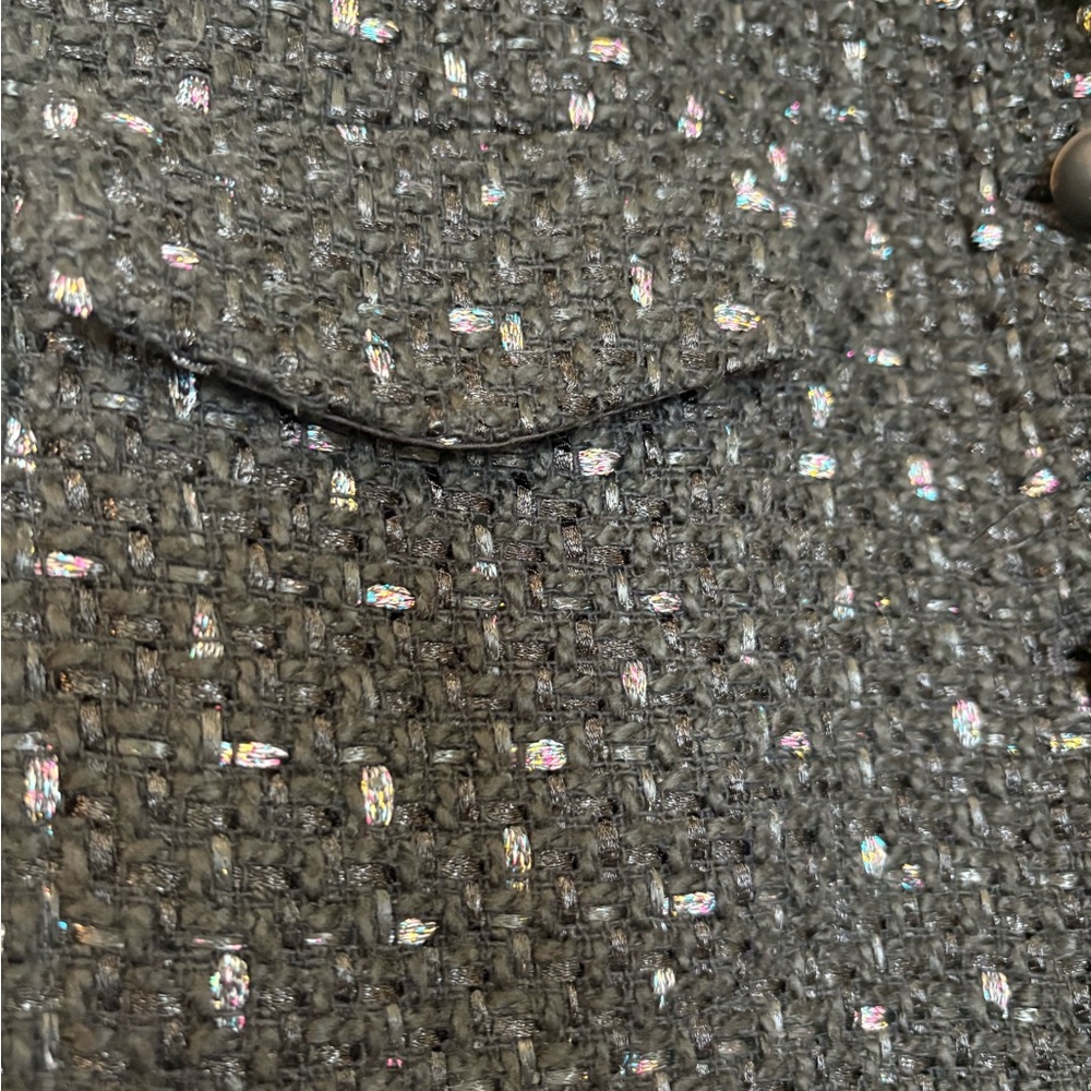 NWOT! Ann Taylor Black & Metallic Tweed Blazer - Picture 5 of 10
